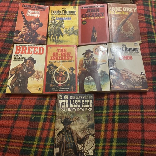 Vintage westerns books - 9x,